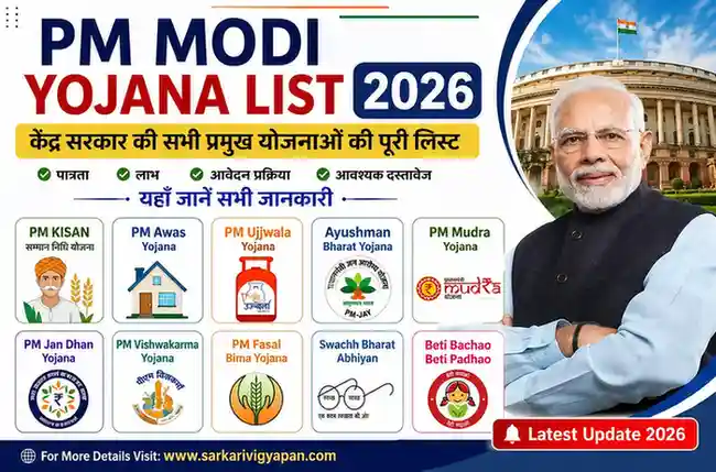 PM Modi Yojana List 2026