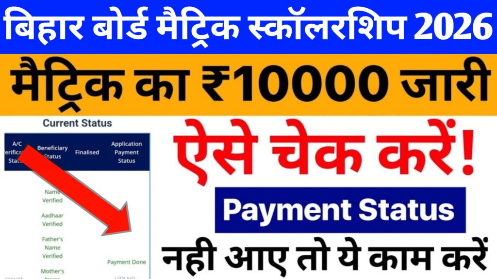 Bihar Board Matric Scholarship 2026